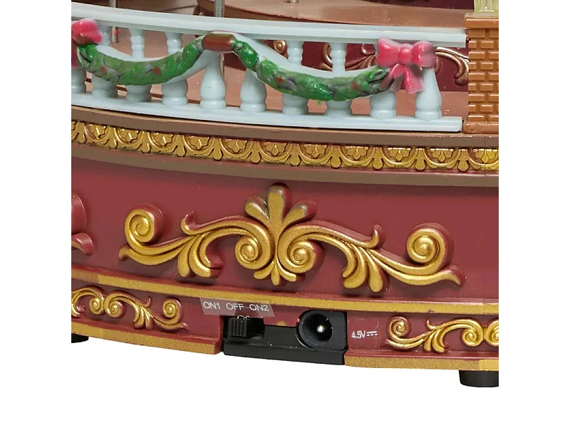 Village de Noël lumineux et musical Grand Carrousel animé