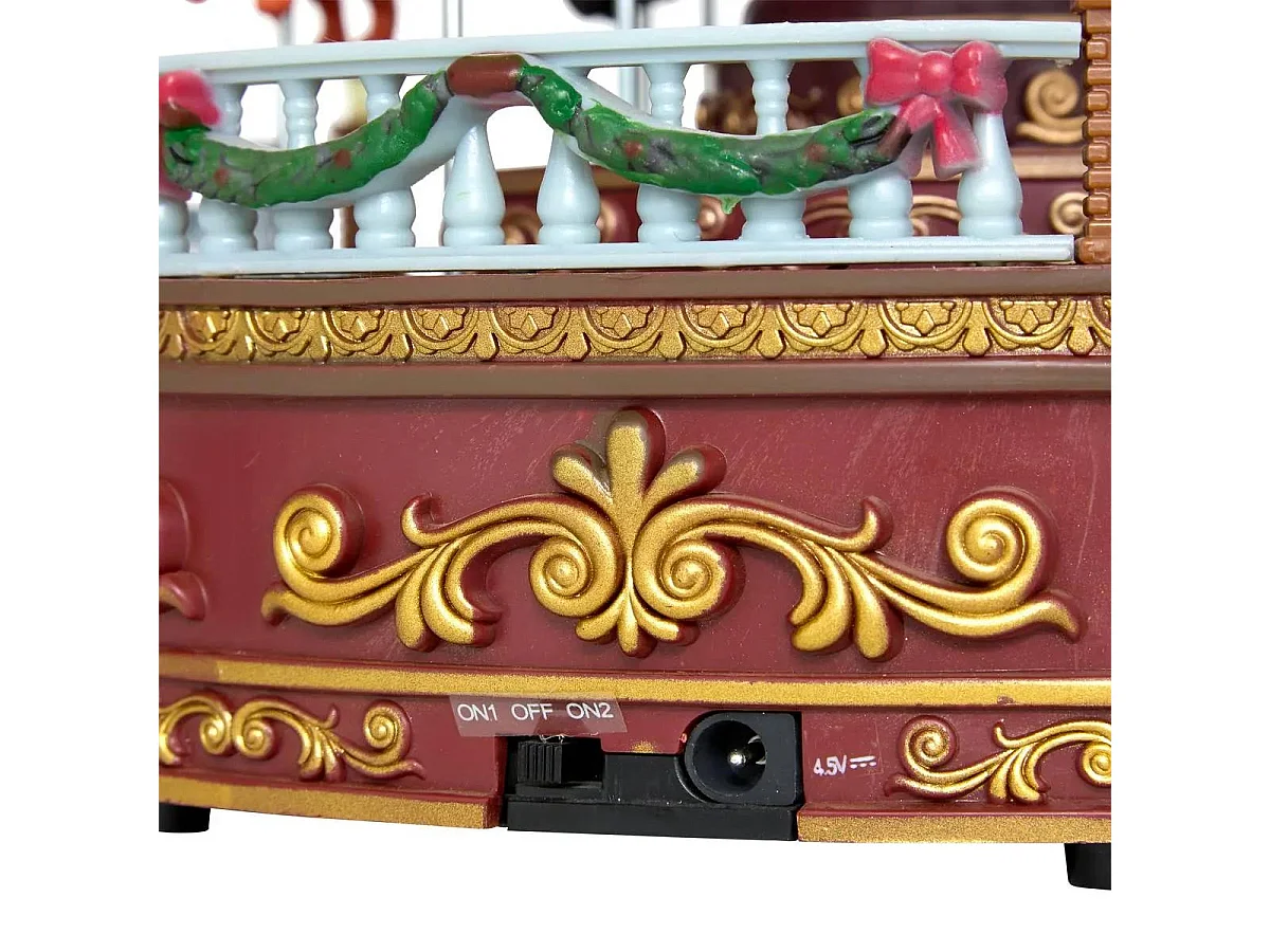 Village de Noël lumineux et musical Grand Carrousel animé