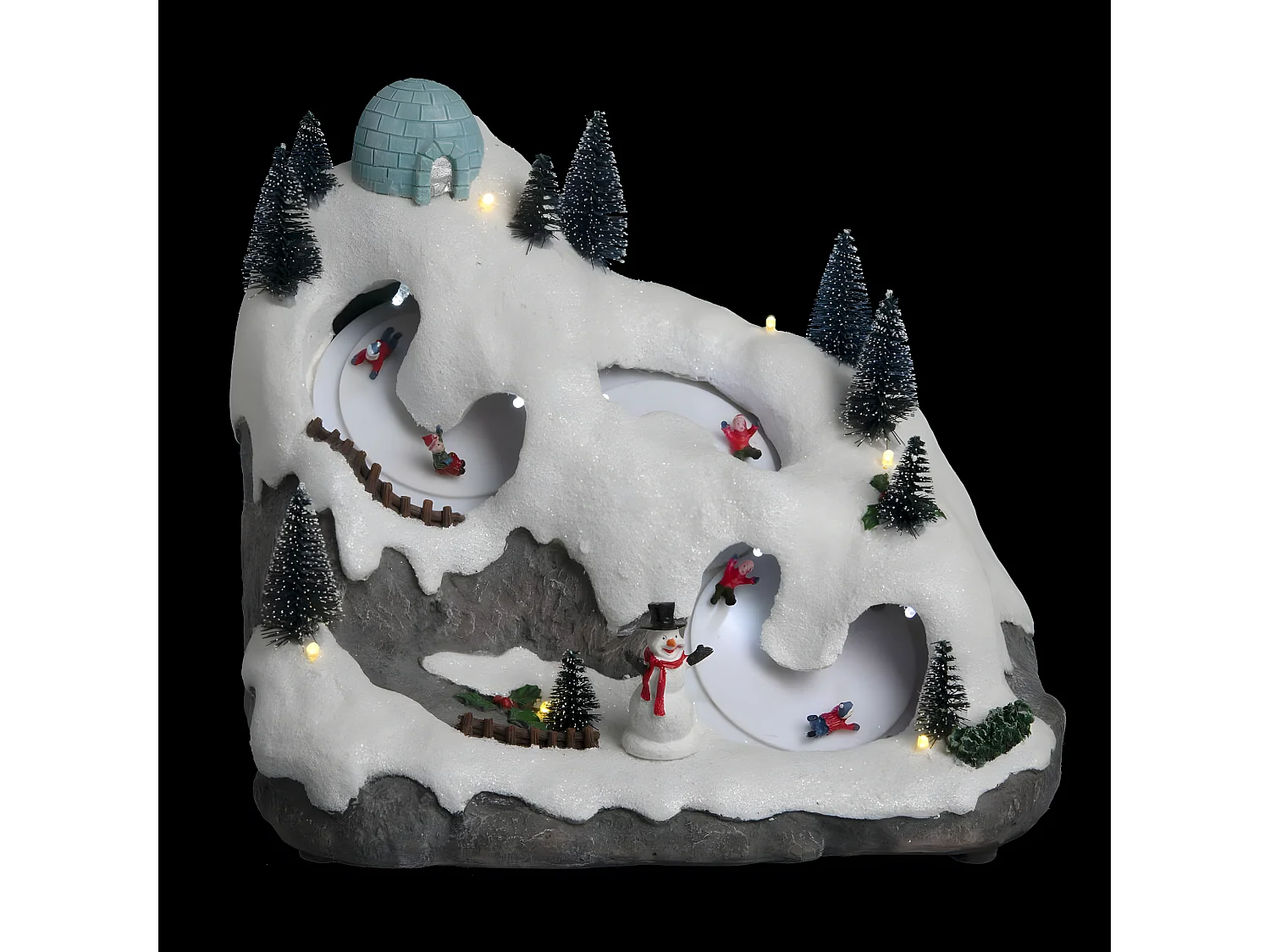 Village de Noël lumineux et musical Piste de Luge animée