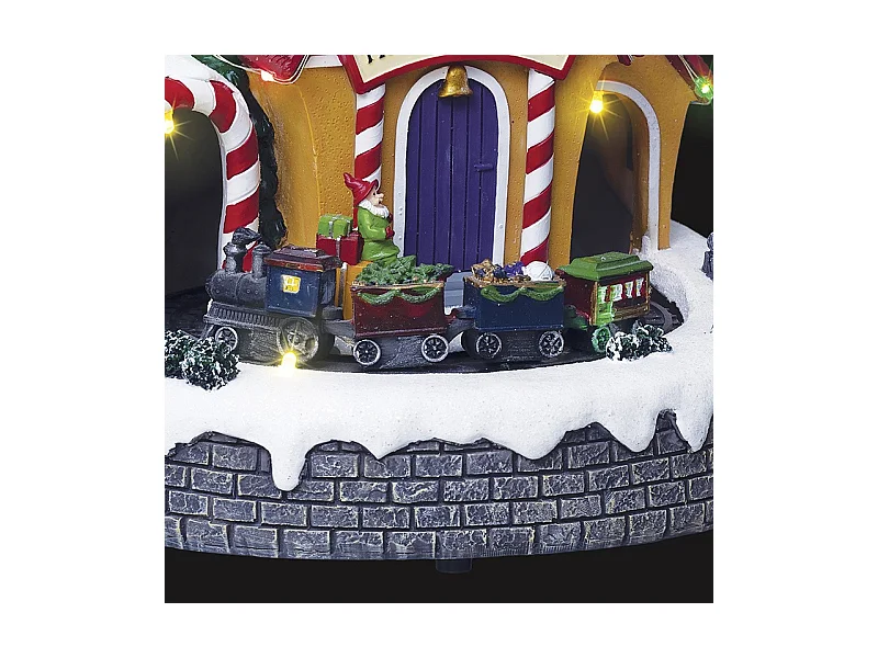 Village de Noël lumineux et animé Bureau de Poste du Père Noël