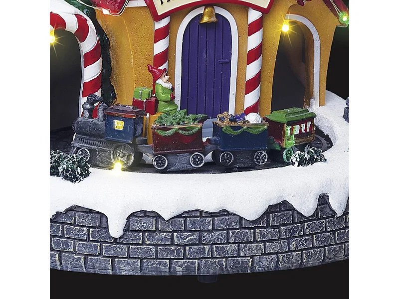 Village de Noël lumineux et animé Bureau de Poste du Père Noël