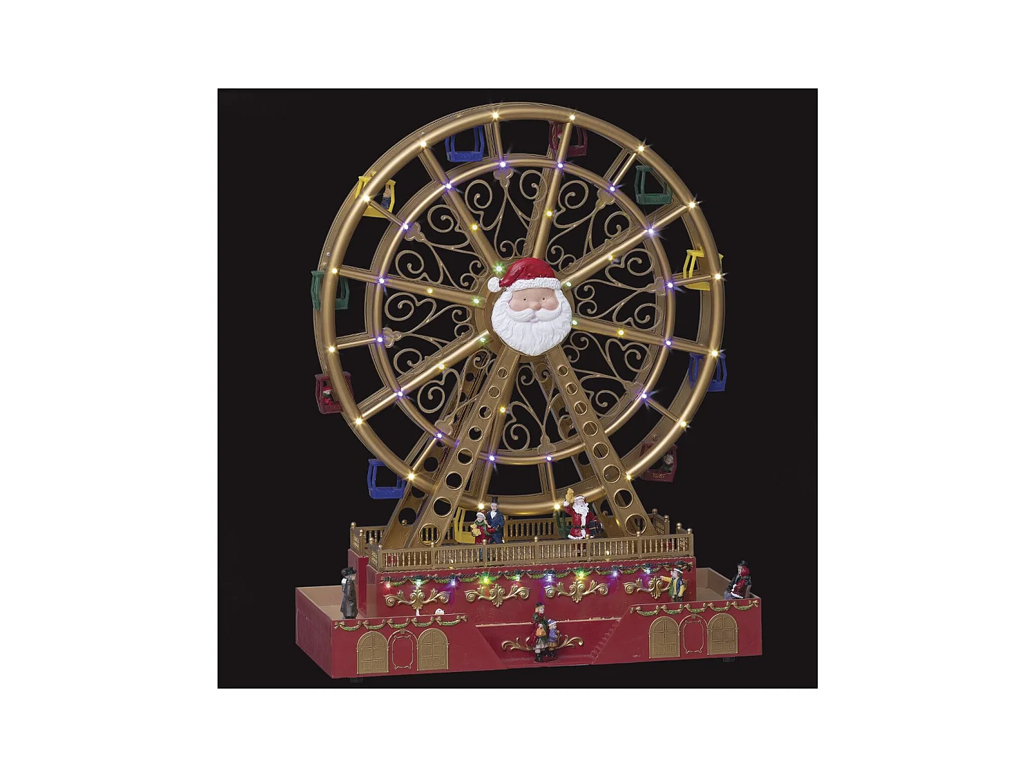 Village de Noël lumineux et musical Grand Roue animée et clignotante