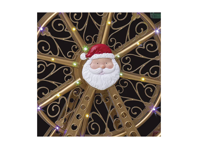 Village de Noël lumineux et musical Grand Roue animée et clignotante