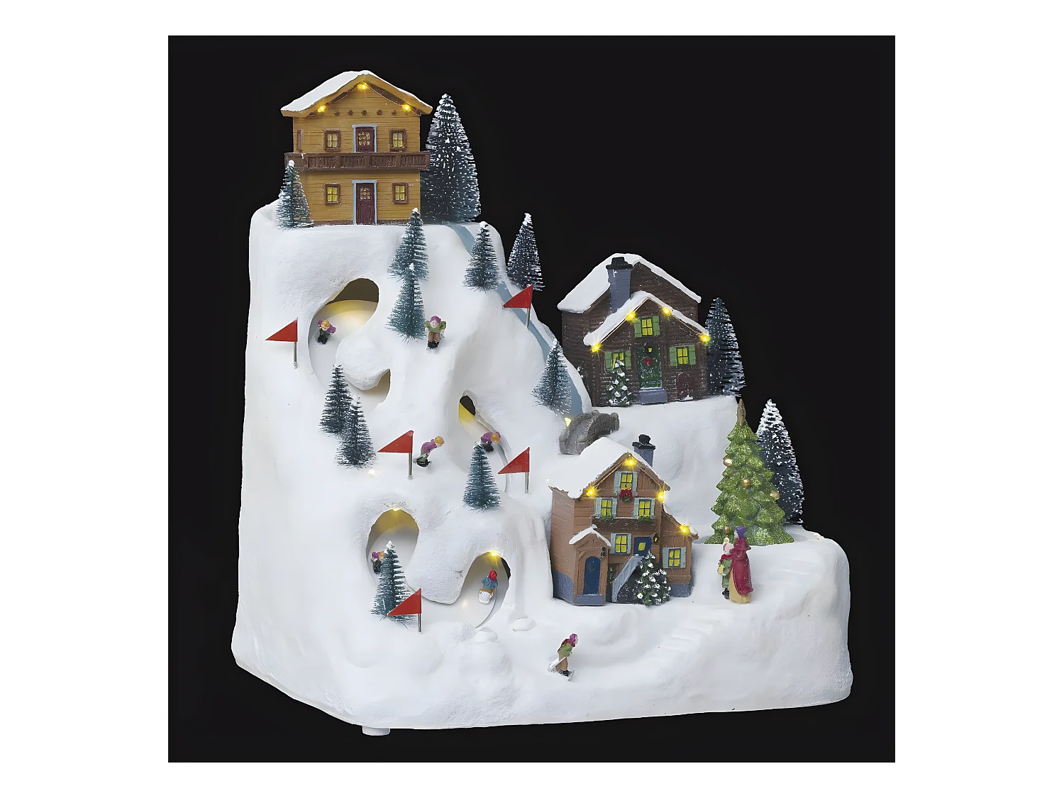 Village de Noël lumineux et musical Piste de Ski animée