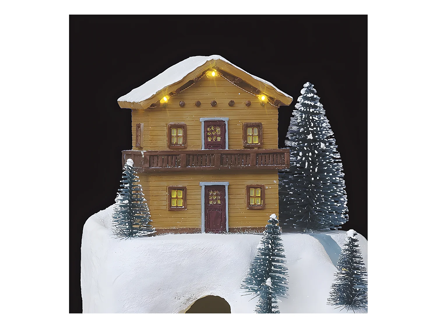 Village de Noël lumineux et musical Piste de Ski animée