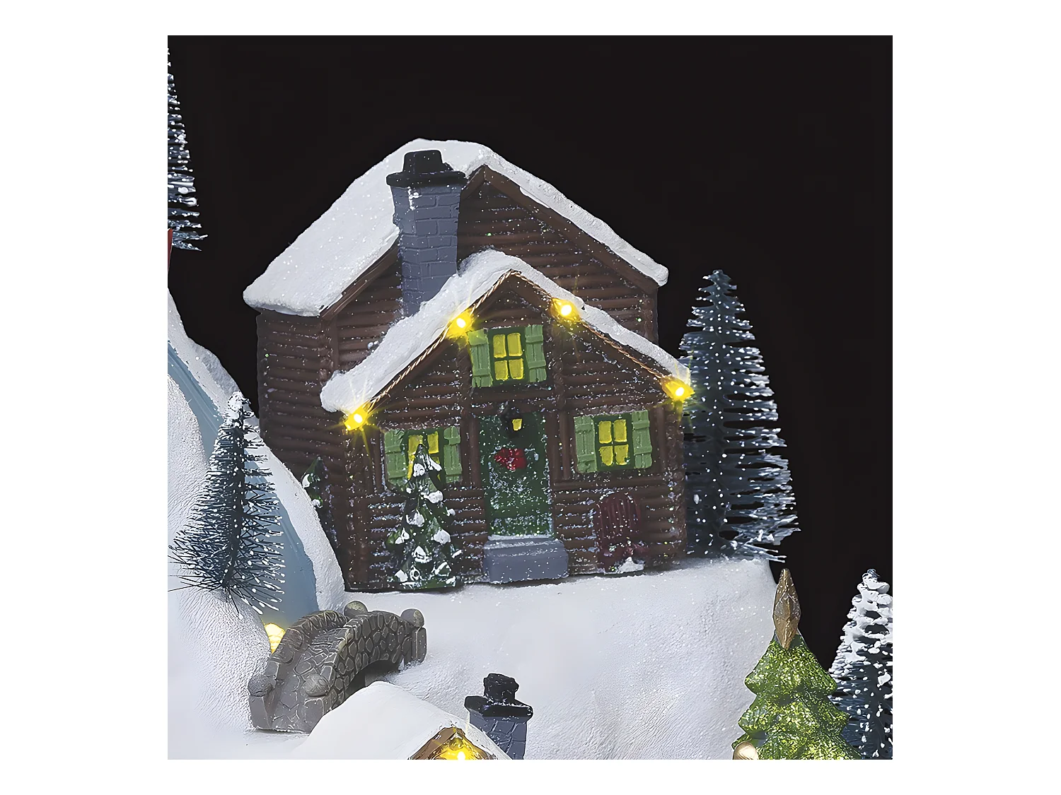 Village de Noël lumineux et musical Piste de Ski animée