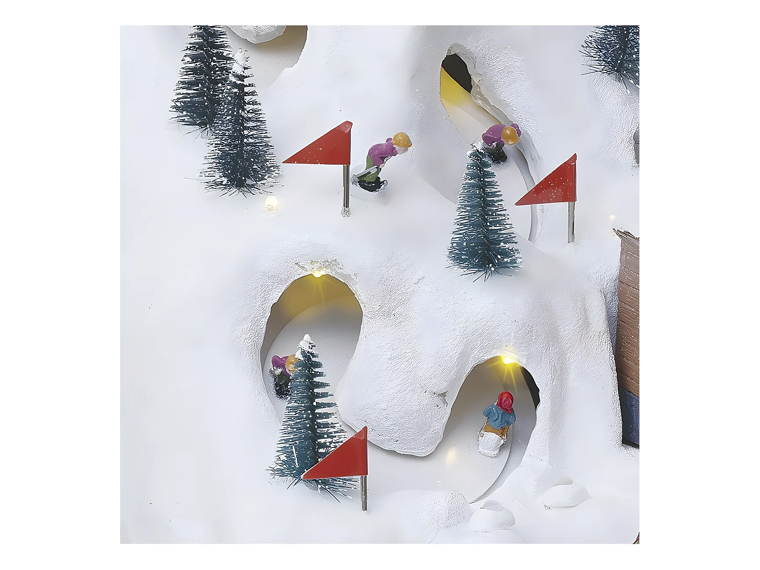 Village de Noël lumineux et musical Piste de Ski animée