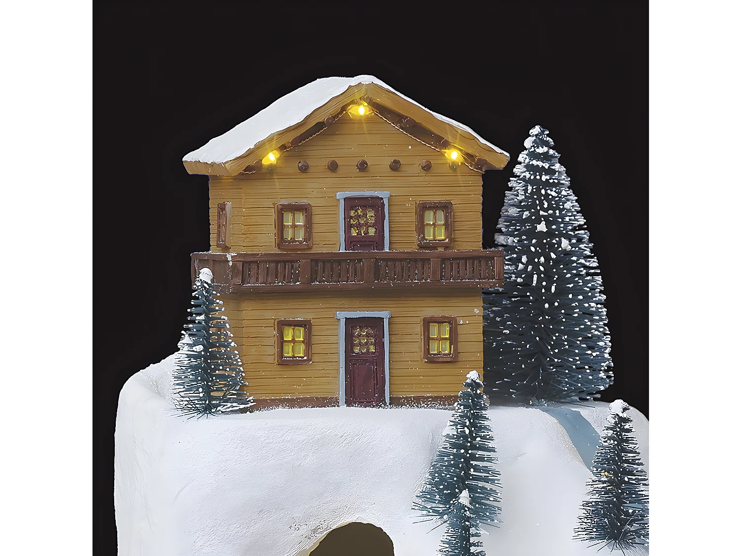 Village de Noël lumineux et musical Piste de Ski animée