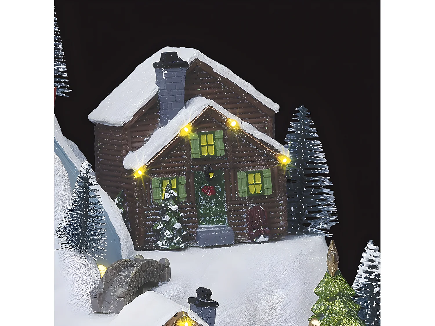 Village de Noël lumineux et musical Piste de Ski animée