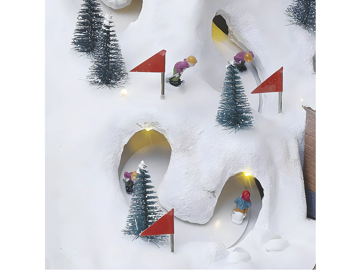 Village de Noël lumineux et musical Piste de Ski animée