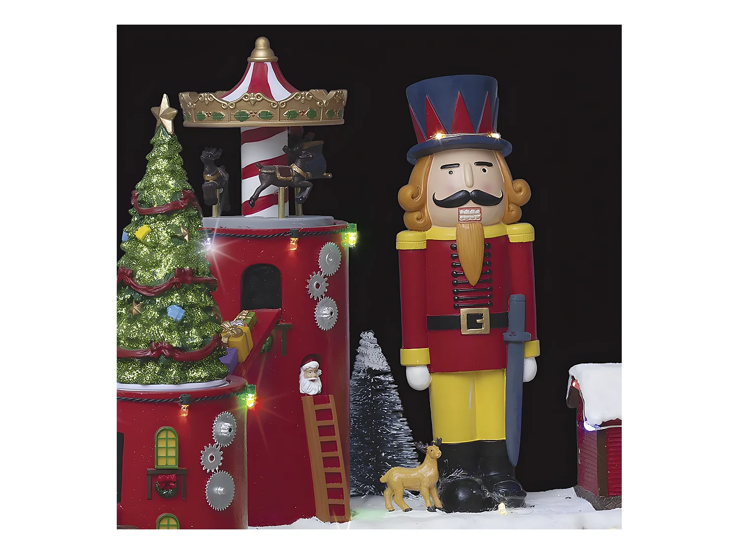 Village de Noël lumineux, animé et musical  Atelier du Père Noël