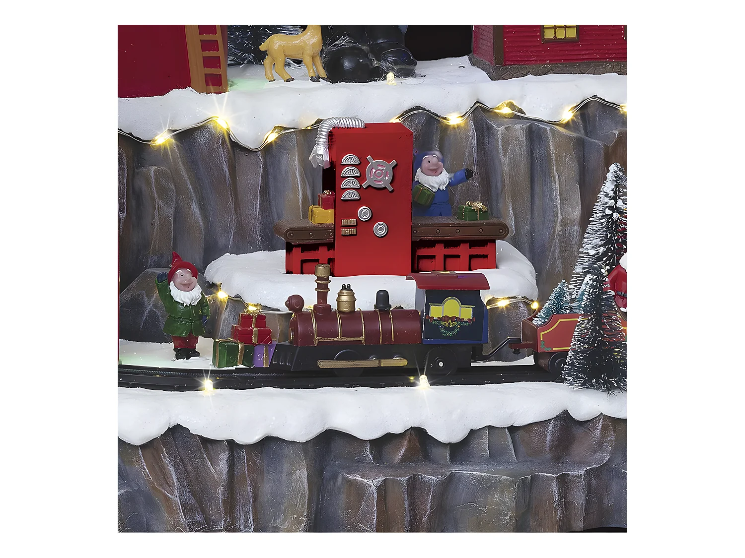 Village de Noël lumineux, animé et musical  Atelier du Père Noël