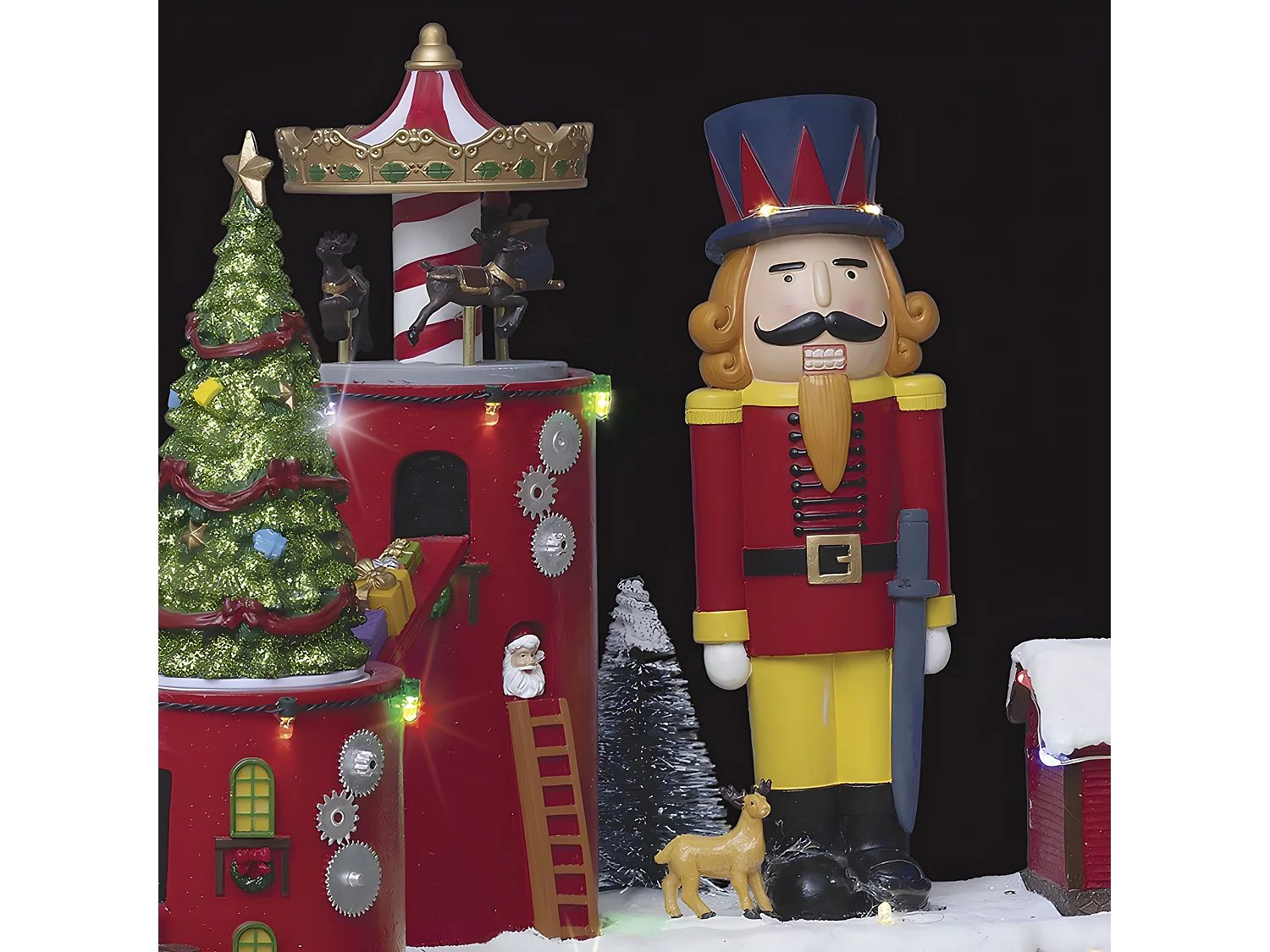 Village de Noël lumineux, animé et musical  Atelier du Père Noël