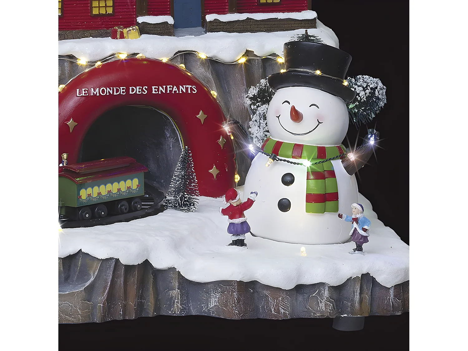 Village de Noël lumineux, animé et musical  Atelier du Père Noël