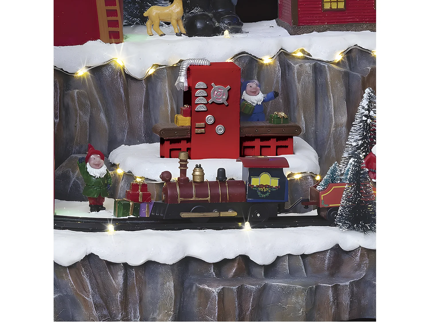 Village de Noël lumineux, animé et musical  Atelier du Père Noël