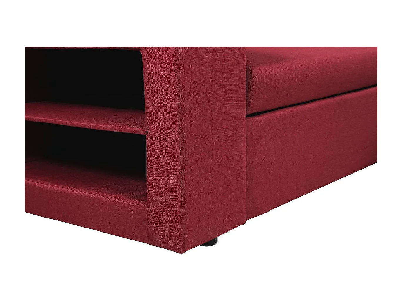 Kanapa narożna rozkładana "Axel" - Możliwość zmiany położenia narożnika (prawostronny lub lewostronny) - 3 miejsca - Czerwona