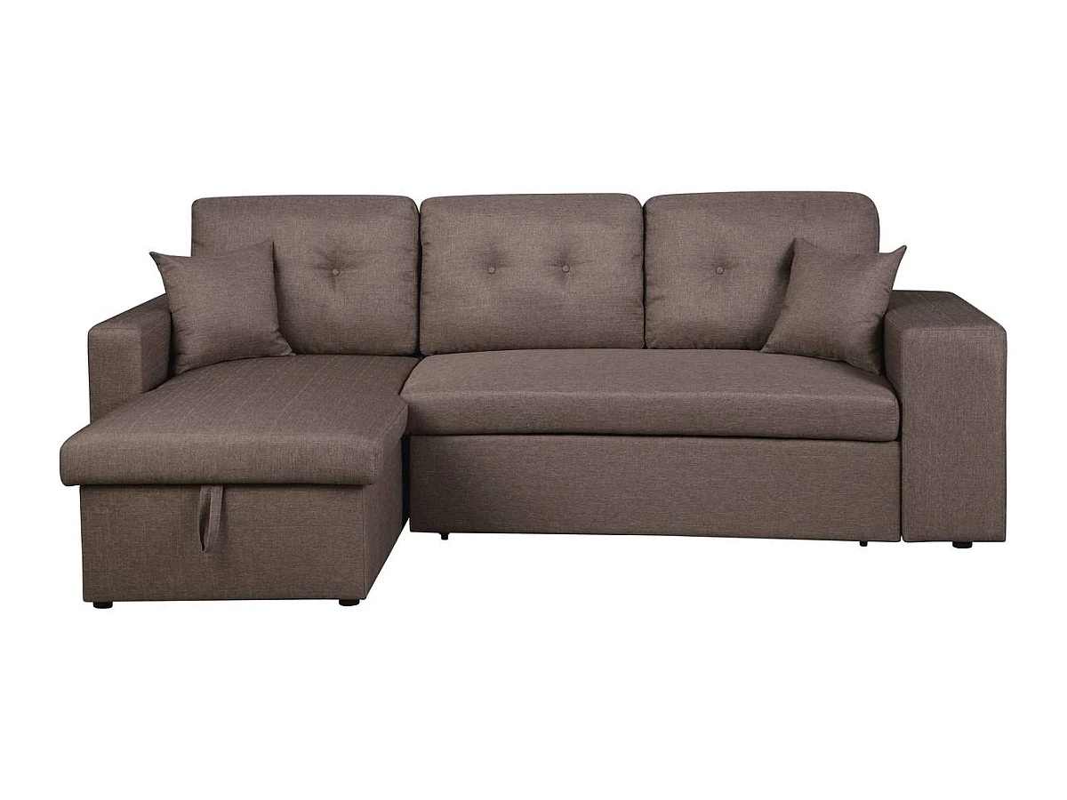 Ecksofa reversibel mit Schlaffunktion "Axel" - 3-Sitzer - Taupe