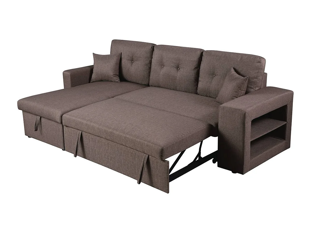 Ecksofa reversibel mit Schlaffunktion "Axel" - 3-Sitzer - Taupe