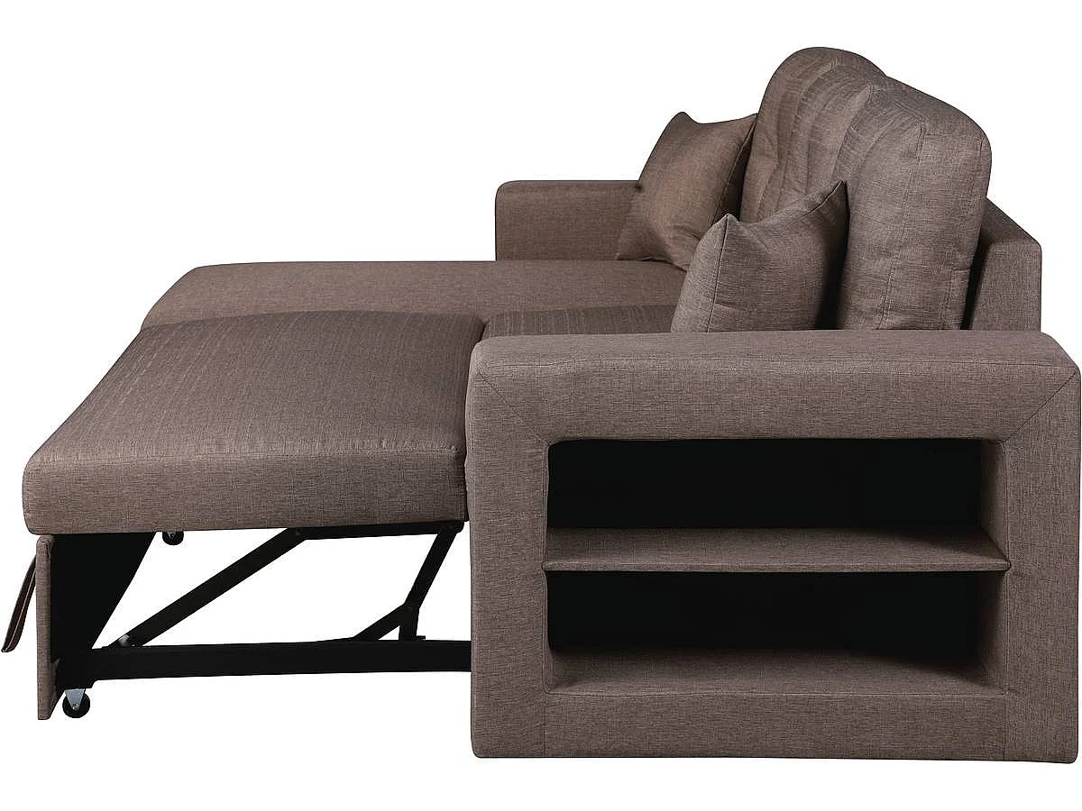 Canapé d'angle convertible/réversible "Axel" - 3 places - Taupe