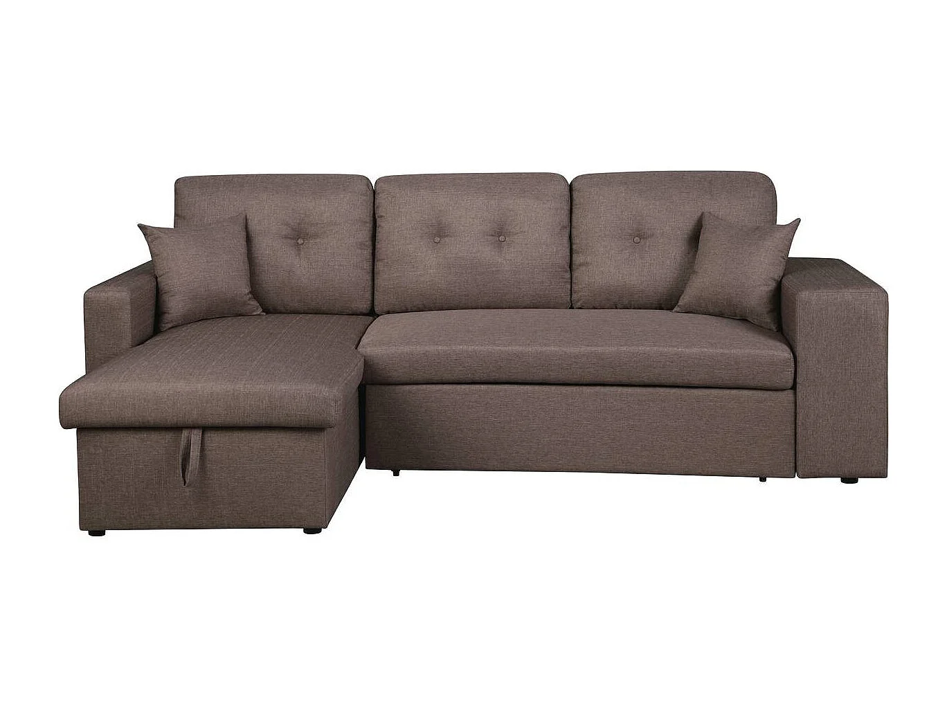 Canapé d'angle convertible/réversible "Axel" - 3 places - Taupe