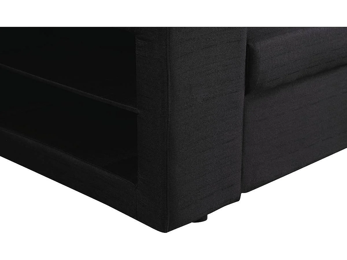 Hoekbank slaapbank meubel links of rechts bank "Axel" - 3 zits - Zwart