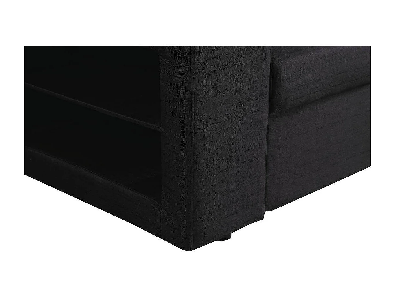 Sofá esquinero convertible/reversible "Axel" - Negro