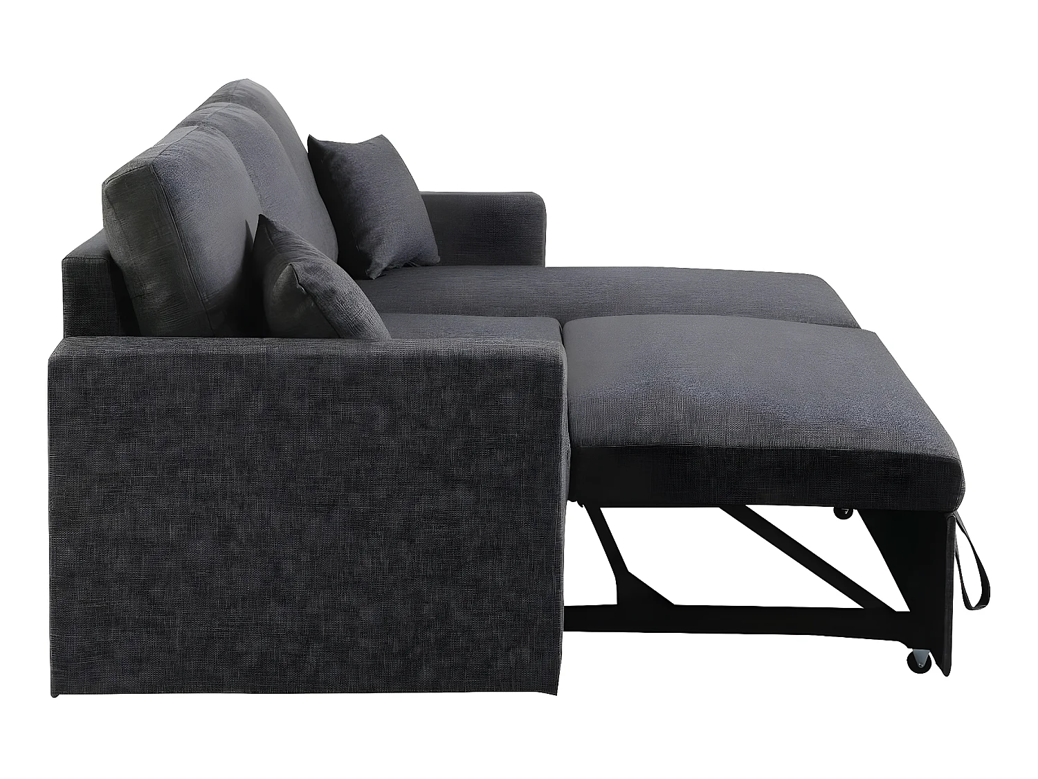 Ecksofa reversibel mit Schlaffunktion und Stauraum "Alain" - 3-Sitzer - Grau