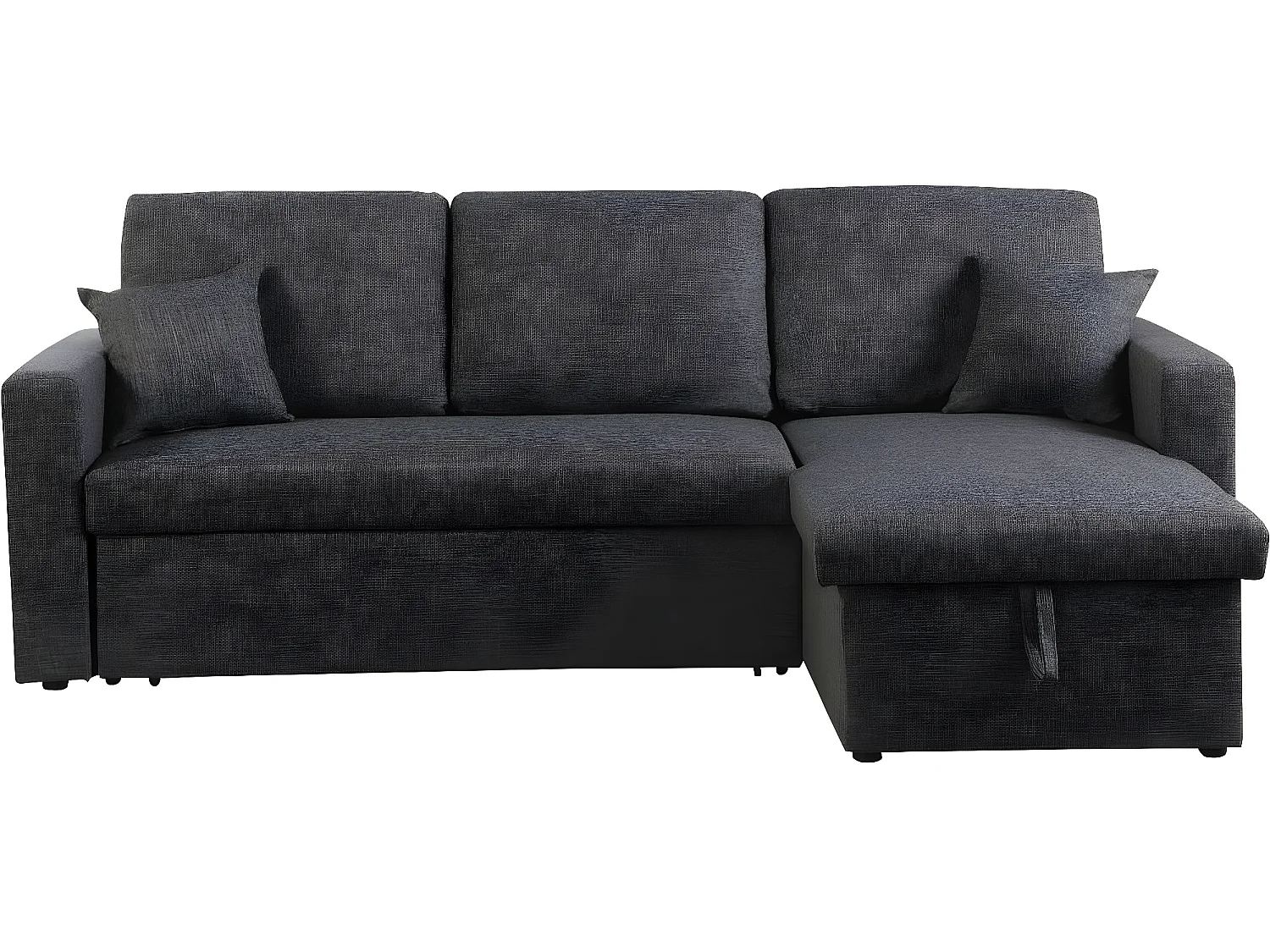 Kanapa narożna "Alain" - 221 x 145 x 85 cm - 3 miejsca - Szara