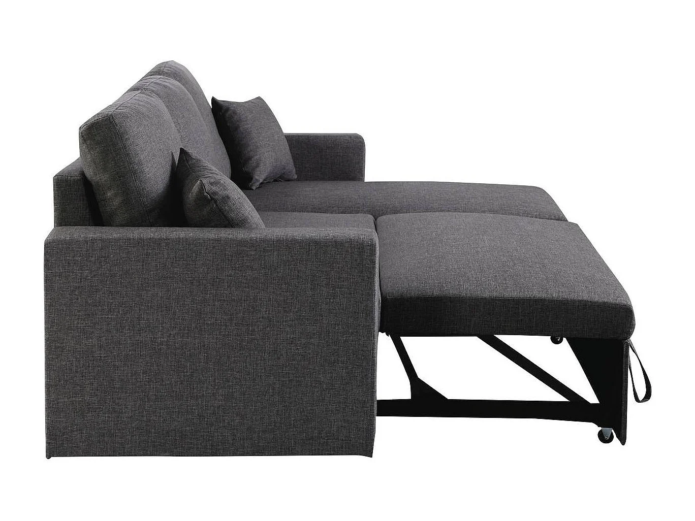 Canapé d'angle convertible/ réversible avec coffre "Alain" - 3 places - Gris