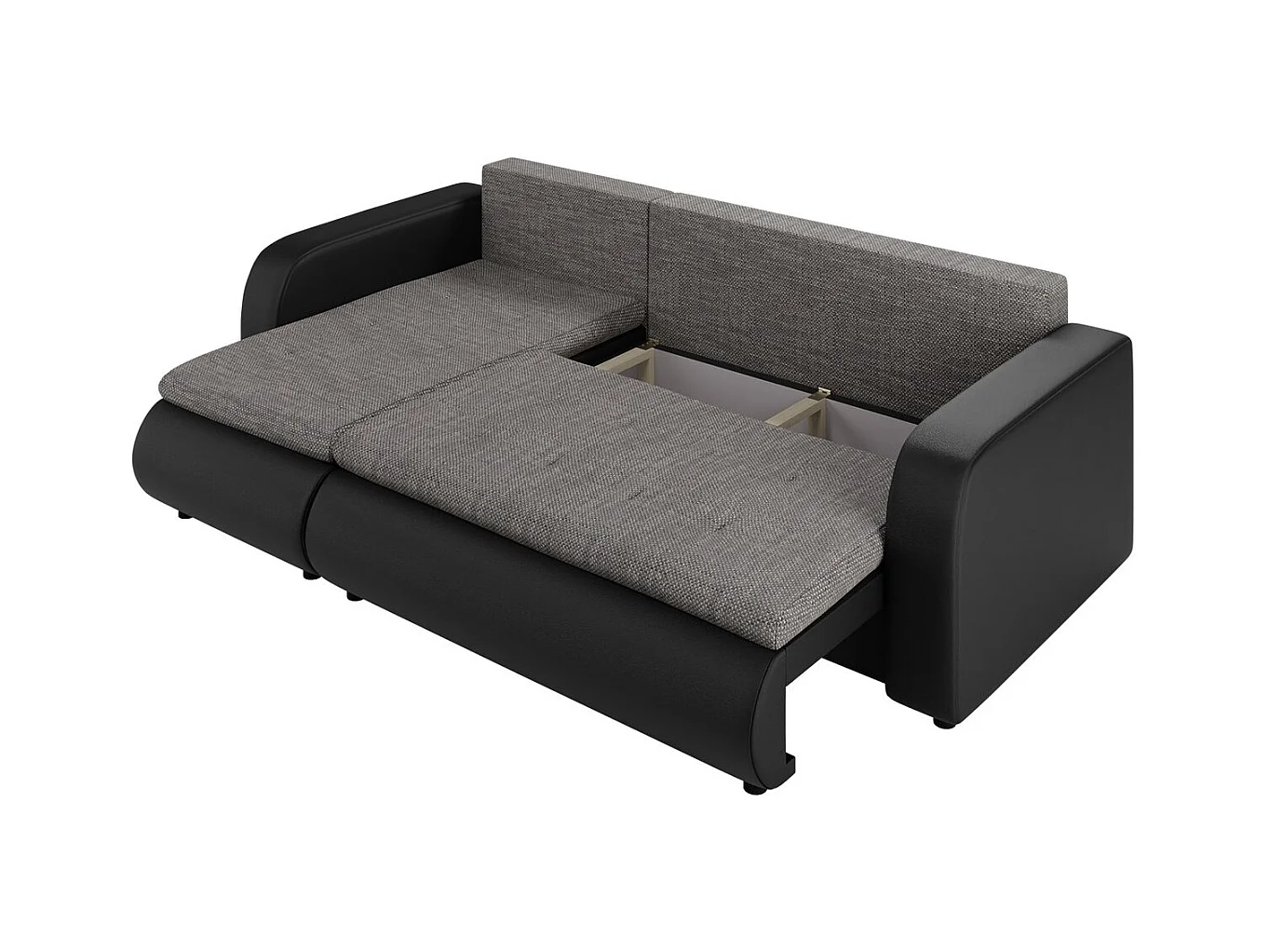 Sofá de canto Muncie 100, Cinzento, Funcionalidade de dormir