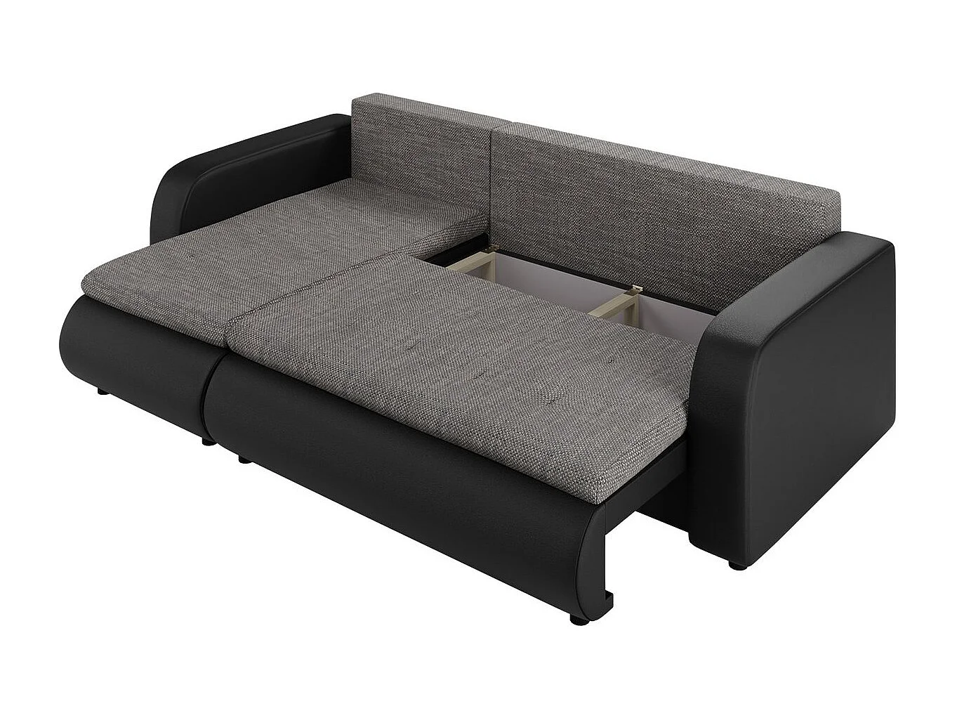 Sofá de canto Muncie 100, Cinzento, Funcionalidade de dormir