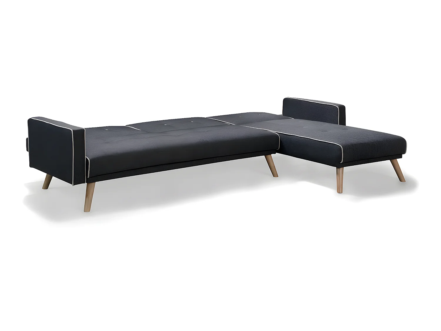 Canapé d'angle convertible et réversible "Jules" - 3 places - Gris