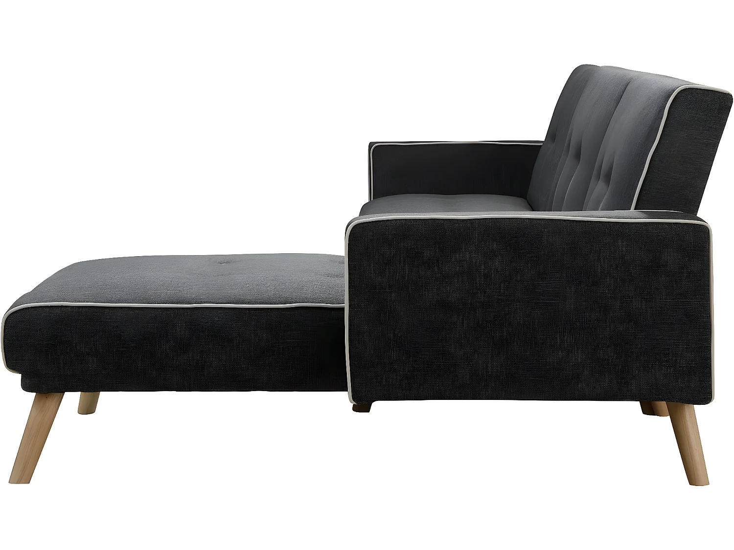 Canapé d'angle convertible et réversible "Jules" - 3 places - Gris