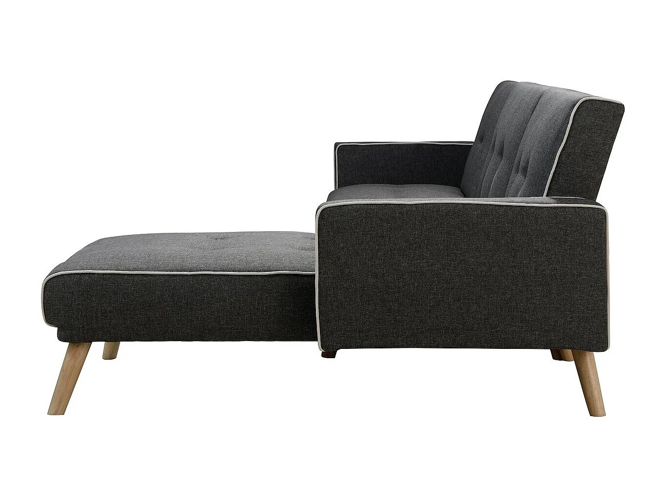 Hoekbank slaapbank meubel links of rechts bank "Jules" - 3 zits - Grijs