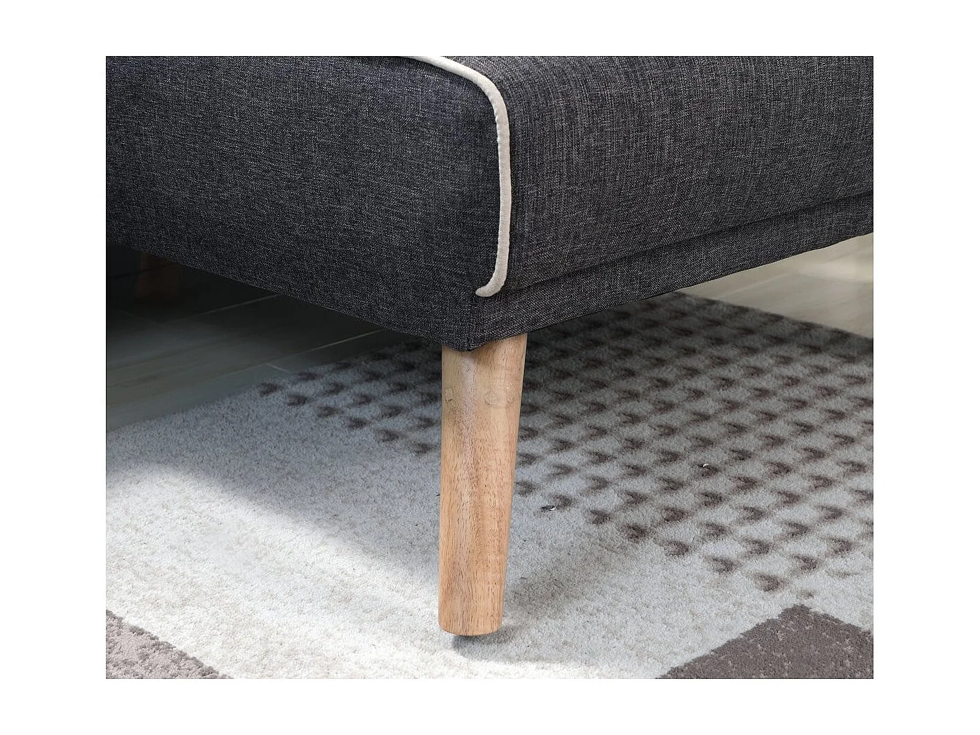 Hoekbank slaapbank meubel links of rechts bank "Jules" - 3 zits - Grijs