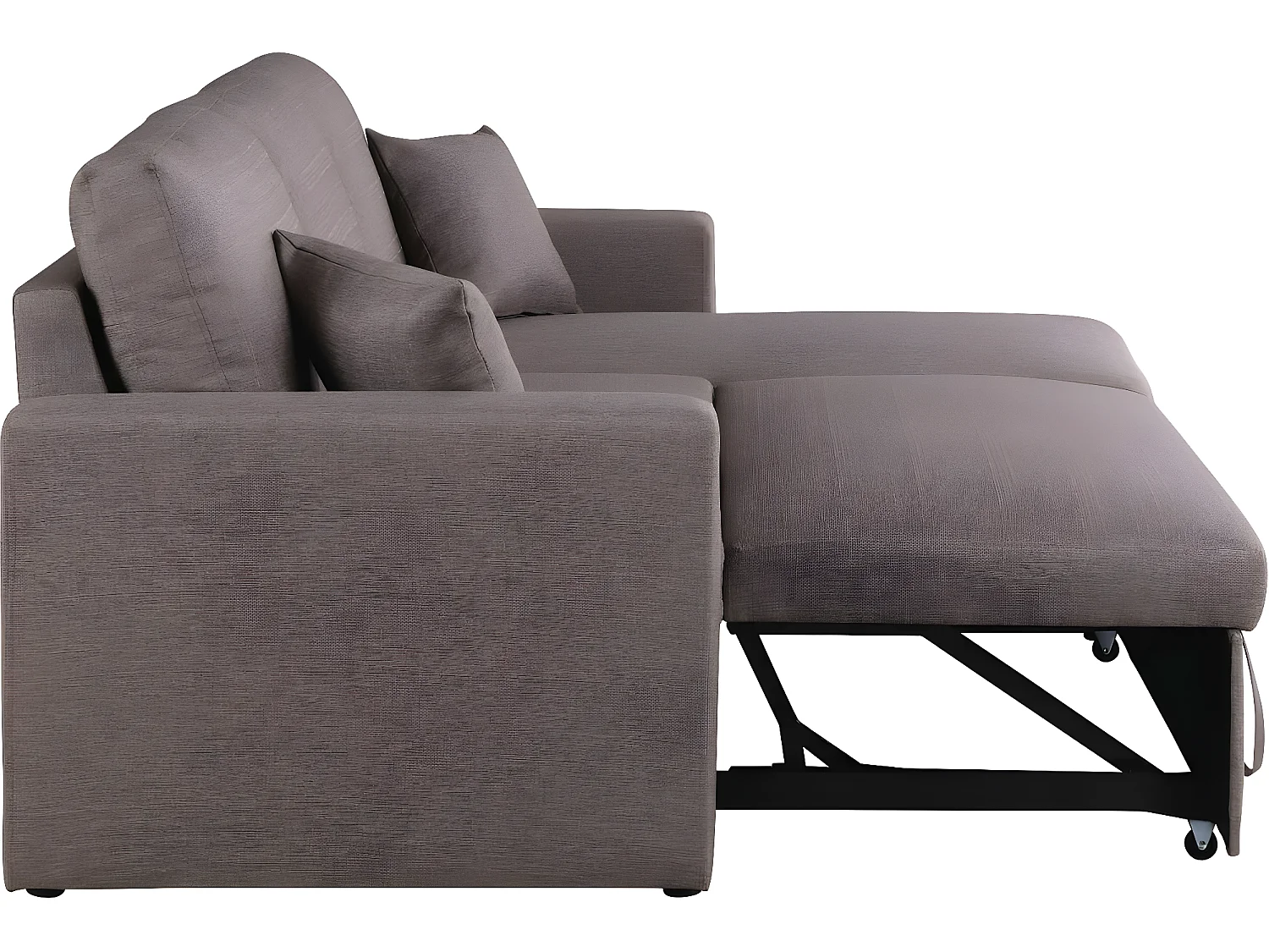 Divano ad angolo trasformabile con contenitore "Alain" - 221 x 145 x 85 cm - 3 posti a sedere - Taupe