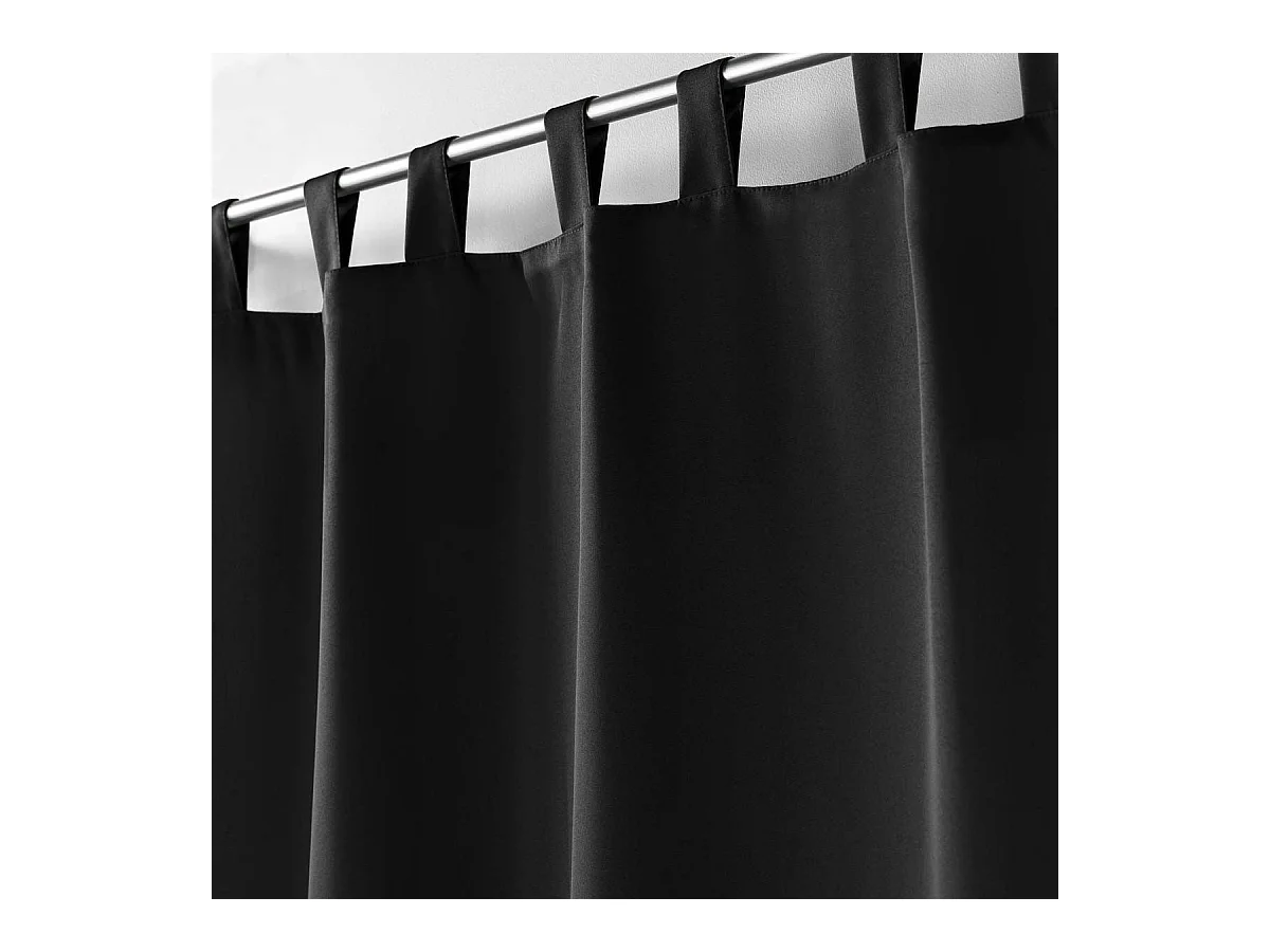 Rideau à Passants "Essentiel" 140x260cm Noir