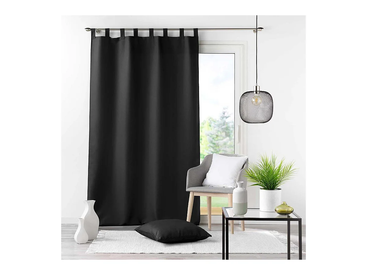 Rideau à Passants "Essentiel" 140x260cm Noir