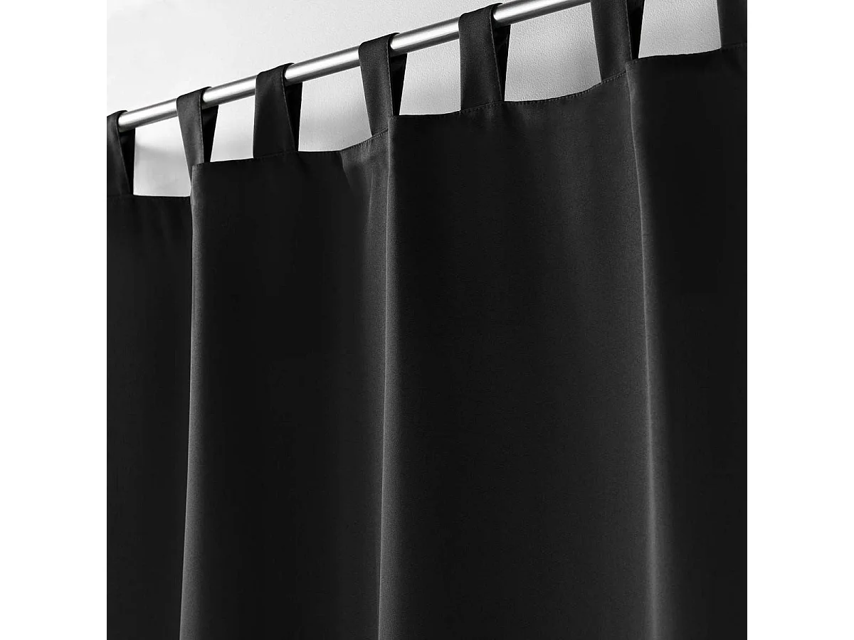 Rideau à Passants "Essentiel" 140x260cm Noir