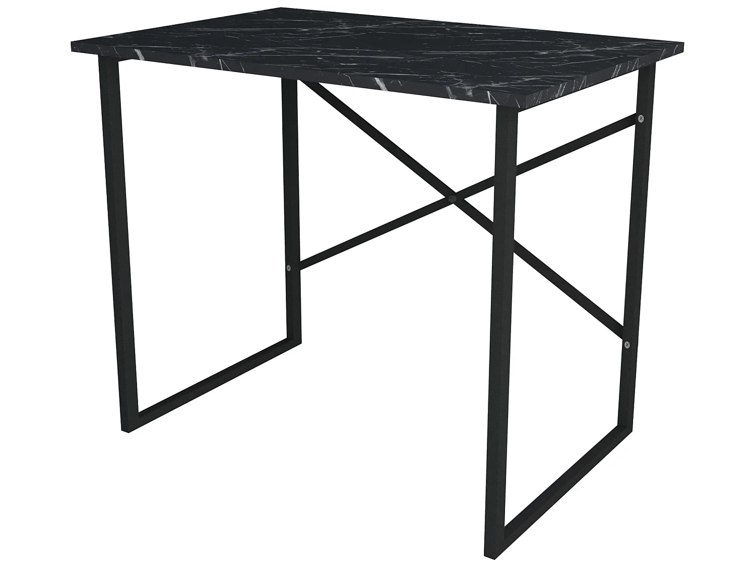 Bureau Tjeldsund 75 x 90 x 60 cm marbre noir / anthracite  [en.casa]