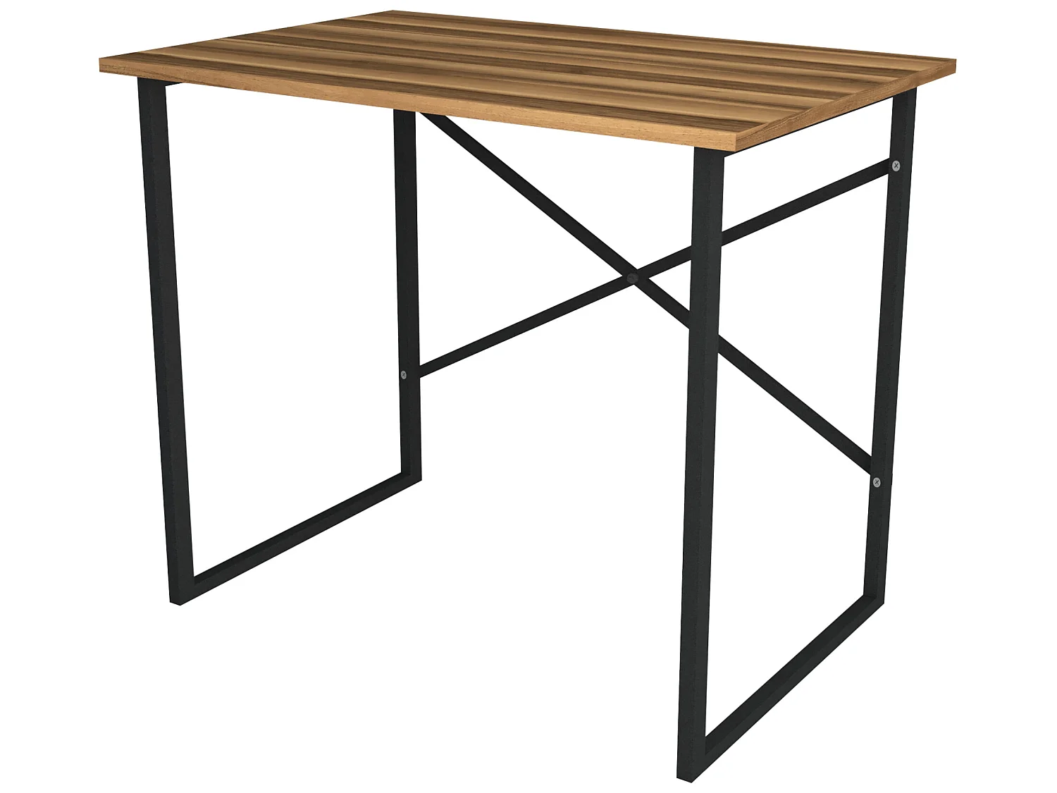 Bureau Tjeldsund 75 x 90 x 60 cm effet noyer / anthracite  [en.casa]