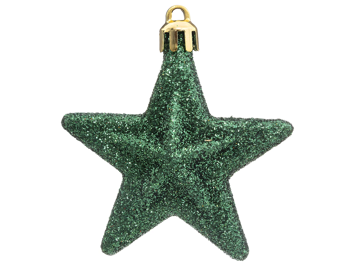 Déco de sapin Lot de 6 Étoiles D 6 cm - Vert Rouge et Or