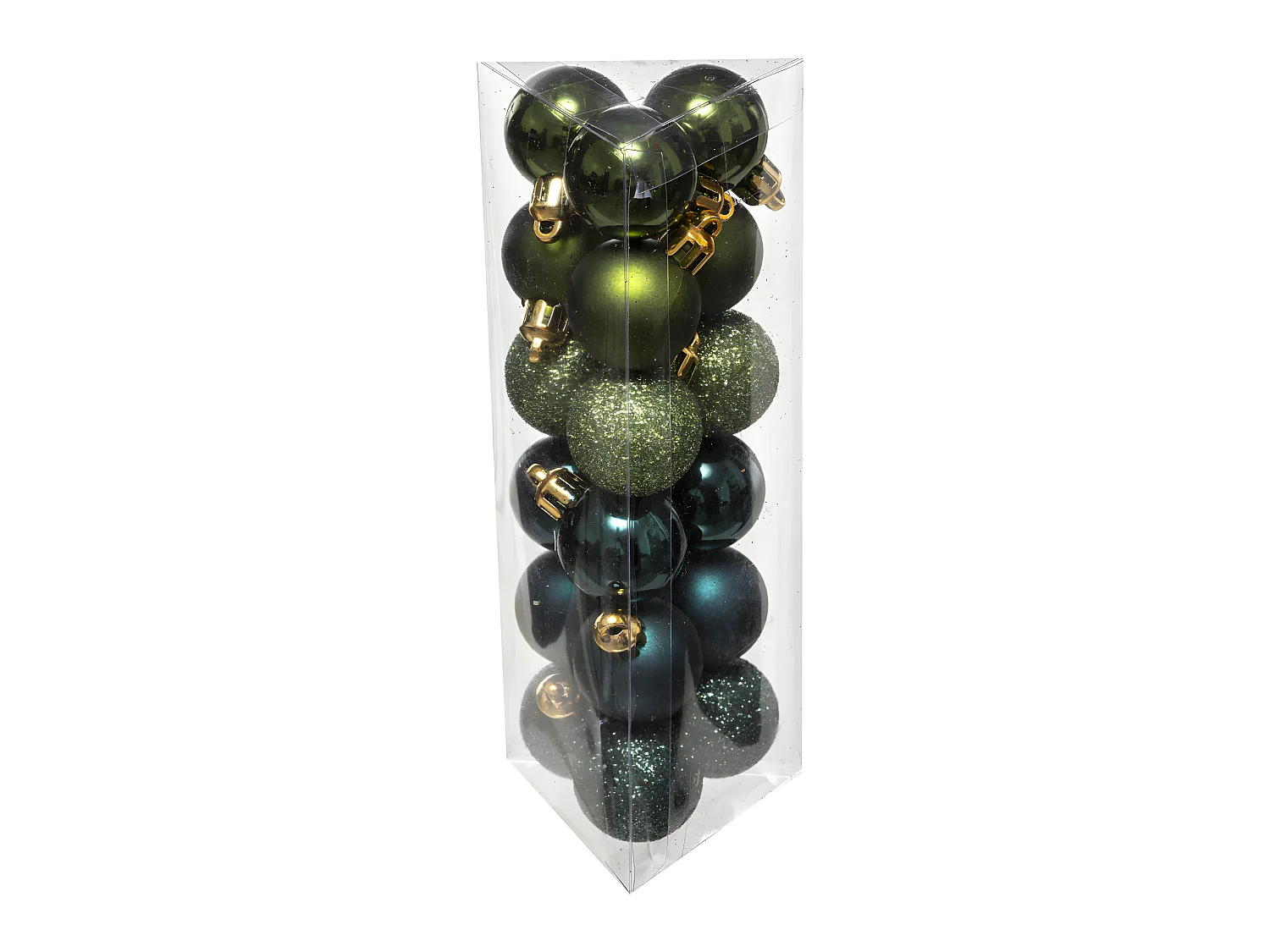 Déco de sapin Lot de 18 Boules de Noël  D 3 cm - Vert Olive et Kaki