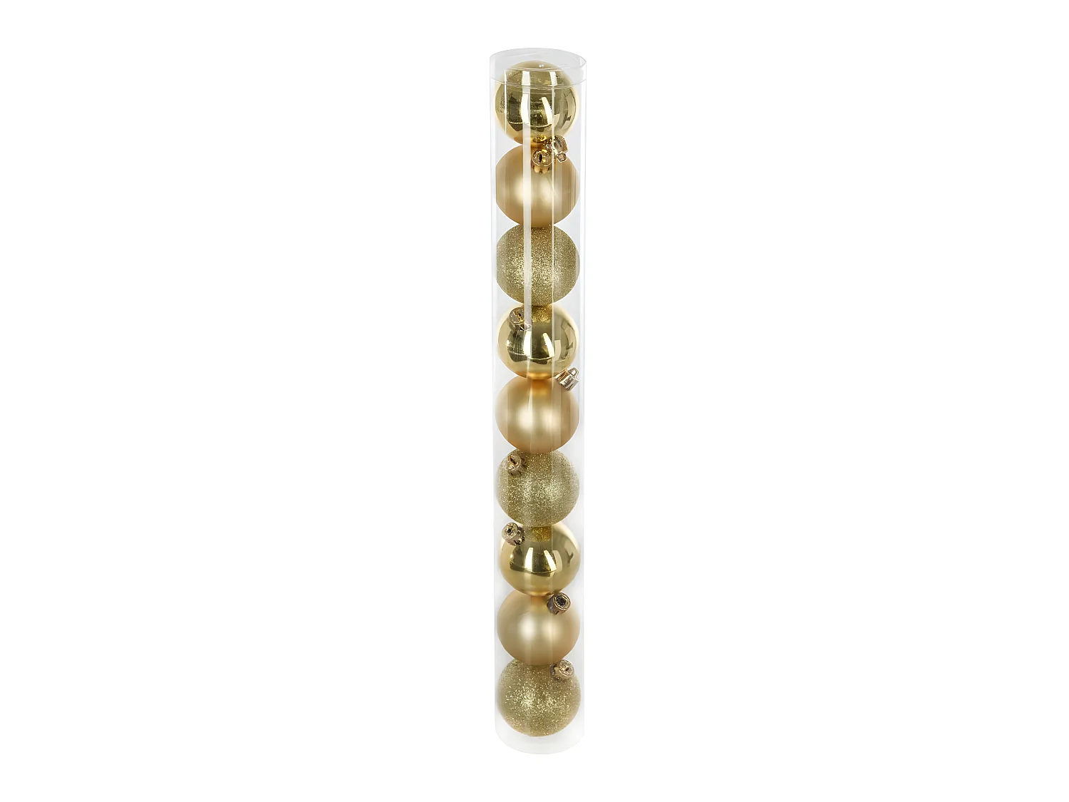 Conjunto de 9 Bolas de Natal Douradas Ø 6 cm - Decoração de Árvore