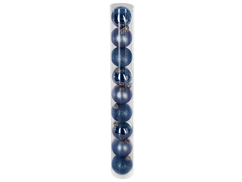 Déco de sapin Lot de 9 Boules de Noël D 6 cm - Bleu nuit