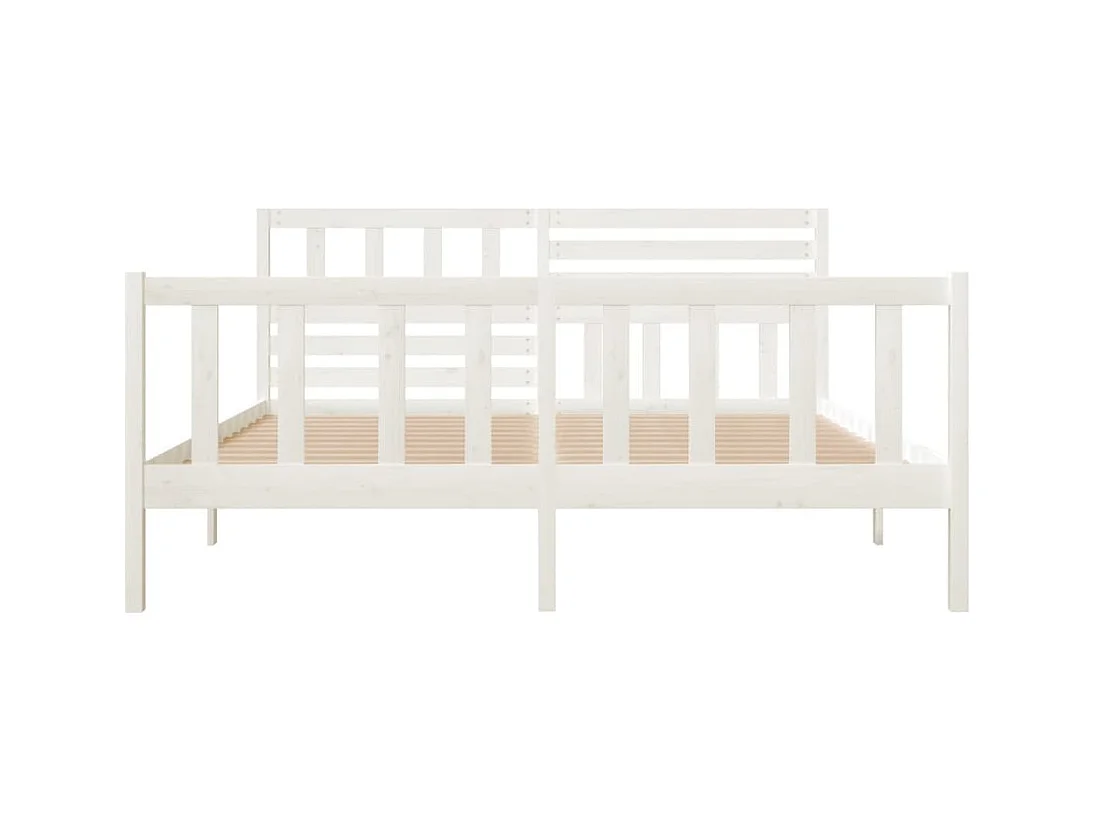 Struttura letto senza materasso in legno massello bianco 120x200 cm