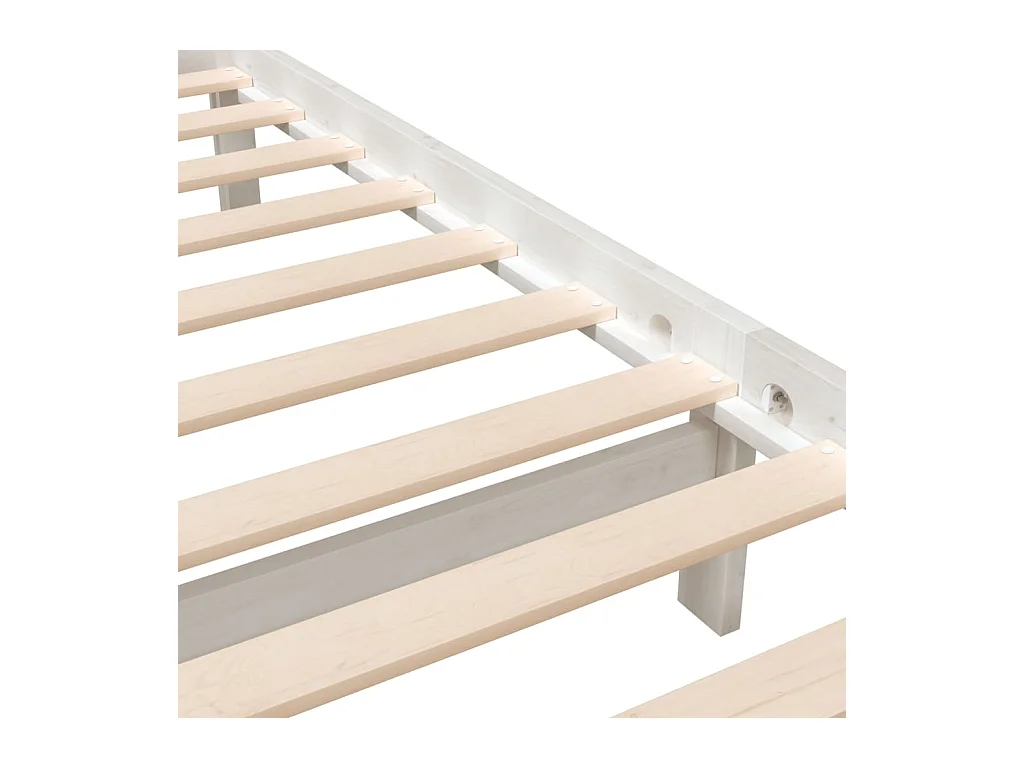 Struttura letto senza materasso in legno massello bianco 120x200 cm