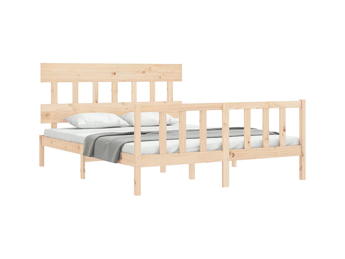 Bettgestell ohne Matratze 160x200 cm Kiefer Massivholz