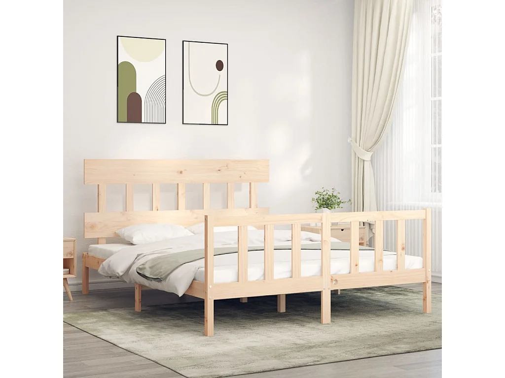 Bedframe zonder matras 160x200 cm massief grenenhout