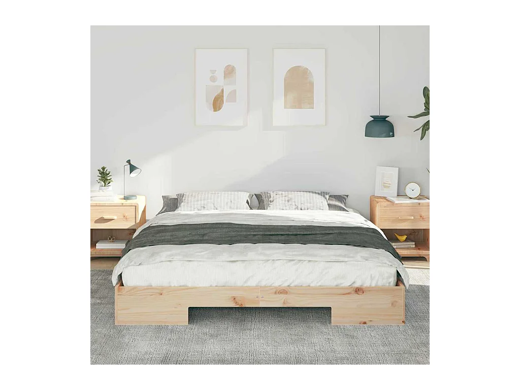 Hochbeetgestell Braun 200 x 200 cm Massivholz Kiefer